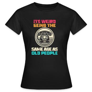 Jahrgang | Klassisch | Klassisch | Alt - Frauen T-Shirt - Schwarz - Vorne - AI Model Female 172 dark (172cm)