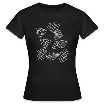 Optical illusion - Women's T-Shirt - black - Front - AI Model Female 172 dark (172cm)