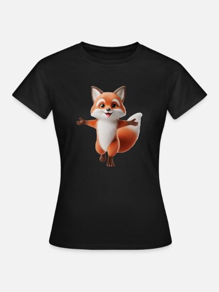 Fuchs 2 - Frauen T-Shirt - Schwarz