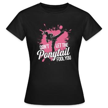 Karate with Determination - Women's T-Shirt - black - Front - AI Model Female 172 dark (172cm)