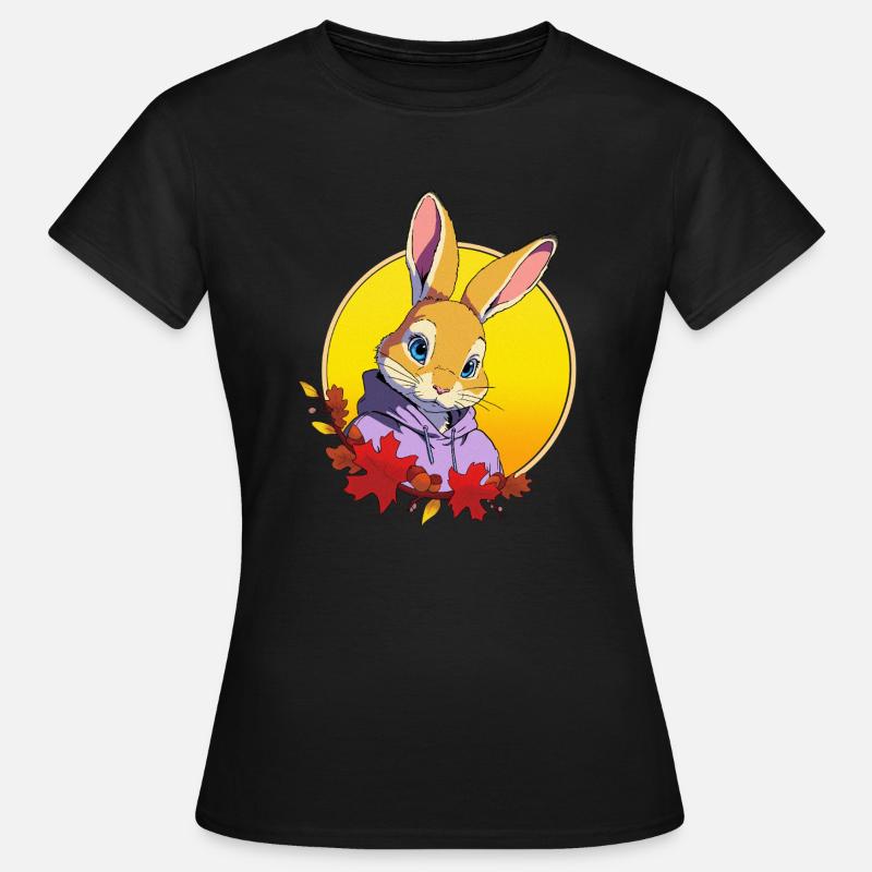 Conception de lapin - T-shirt Femme - noir