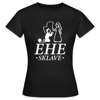 Ehesklave Hochzeit Brautpaar - Frauen T-Shirt - Schwarz - Vorne - AI Model Female 172 dark (172cm)