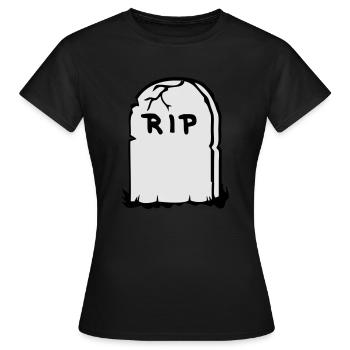 Grabstein - Frauen T-Shirt - Schwarz - Vorne - AI Model Female 172 dark (172cm)