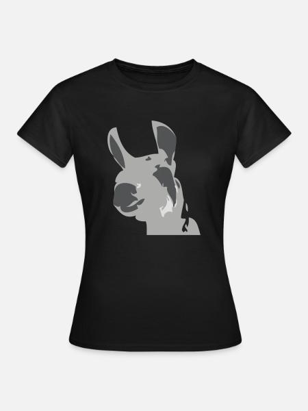 lama - Frauen T-Shirt - Schwarz