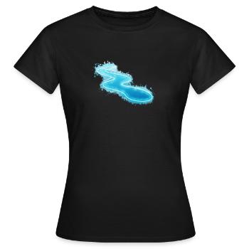 Eau courant lumineux - T-shirt Femme - noir - Devant - AI Model Female 172 dark (172cm)