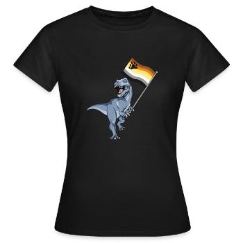 Homosexuell Bär Flagge Dinosaurier LGBTQIA Homosexueller Stolz - Frauen T-Shirt - Schwarz - Vorne - AI Model Female 172 dark (172cm)