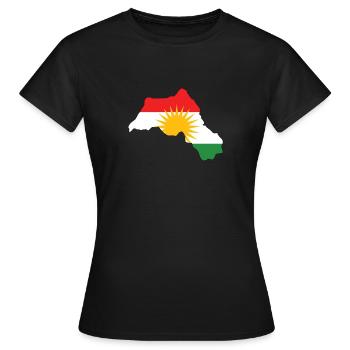 Kurde Kurdistan Biji Kurdistan - T-shirt Femme - noir - Devant - AI Model Female 172 dark (172cm)