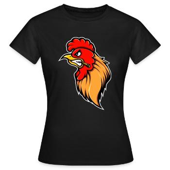 Hahn Gockel Huhn Federvieh Kampfhahn Geschenk - Frauen T-Shirt - Schwarz - Vorne - AI Model Female 172 dark (172cm)