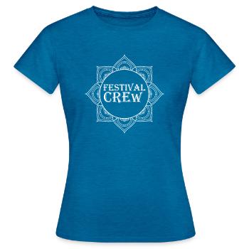 Festival Crew - Country - Women's T-Shirt - antique blue sapphire heather - Front - AI Model Female 172 dark (172cm)