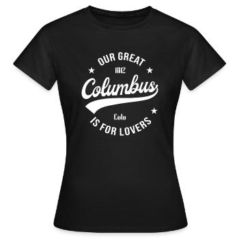 Columbus Ohio - Frauen T-Shirt - Schwarz - Vorne - AI Model Female 172 dark (172cm)