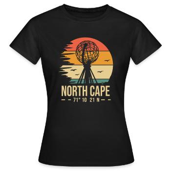 North cape north nordkap - Women's T-Shirt - black - Front - AI Model Female 172 dark (172cm)