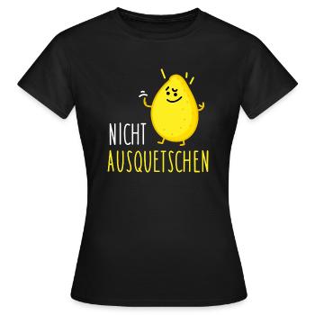 Rebellion einer Zitrone - Frauen T-Shirt - Schwarz - Vorne - AI Model Female 172 dark (172cm)