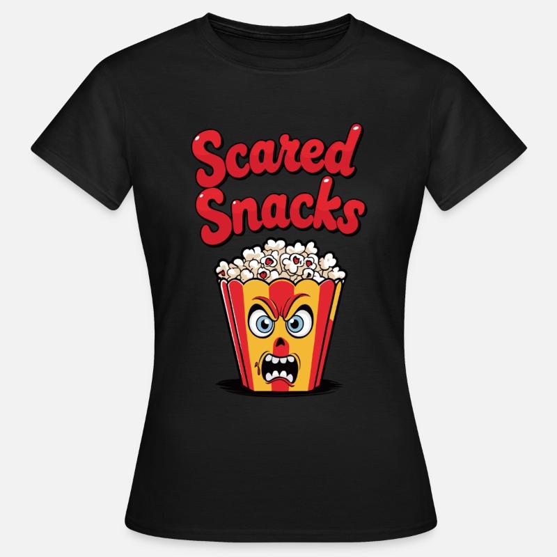 Design de pop-corn effrayant - T-shirt Femme - noir