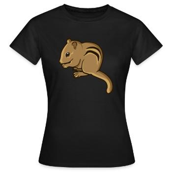 Chipmunk chipmunk rodent gift rodent - Women's T-Shirt - black - Front - AI Model Female 172 dark (172cm)