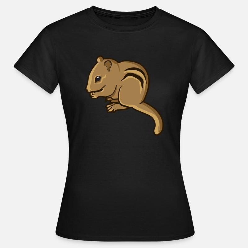 Chipmunk chipmunk rodent gift rodent - Women's T-Shirt - black