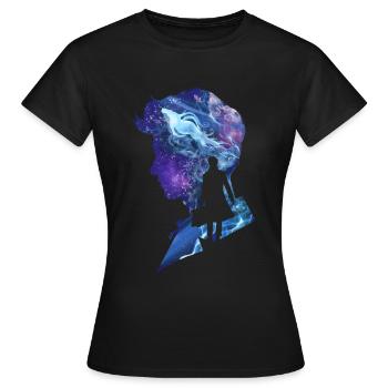 Phantastische Tierwesen Newt Scamander Porträt - Frauen T-Shirt - Schwarz - Vorne - AI Model Female 172 dark (172cm)