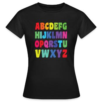 ABC VOLLSTÄNDIG - Frauen T-Shirt - Schwarz - Vorne - AI Model Female 172 dark (172cm)