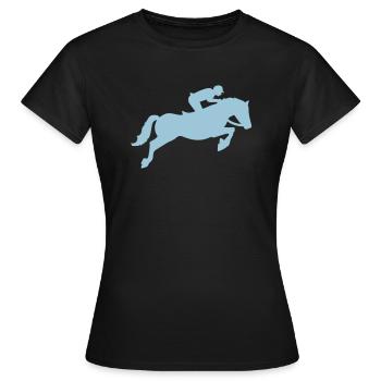 Show jumping - Women's T-Shirt - black - Front - AI Model Female 172 dark (172cm)