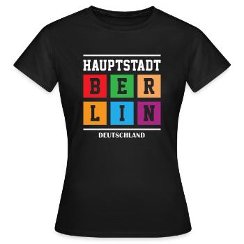 Hauptstadt Berlin - Frauen T-Shirt - Schwarz - Vorne - AI Model Female 172 dark (172cm)