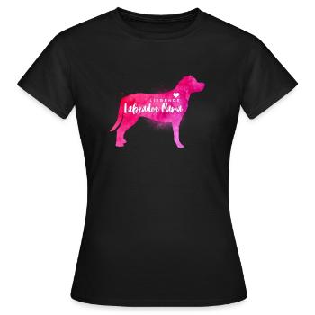 Liebende Labrador Mama - Frauen T-Shirt - Schwarz - Vorne - AI Model Female 172 dark (172cm)