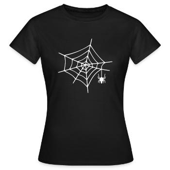Spinnennetz Spinne - Frauen T-Shirt - Schwarz - Vorne - AI Model Female 172 dark (172cm)