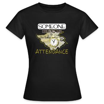 Wecker-Klingelton-Erinnerung - Frauen T-Shirt - Schwarz - Vorne - AI Model Female 172 dark (172cm)