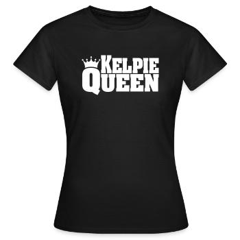 KELPIE QUEEN Australian Kelpie - T-shirt Femme - noir - Devant - AI Model Female 172 dark (172cm)