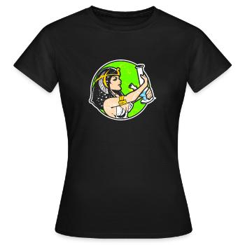 Kleopatra Wasserpfeife Shisha Ägypten - Frauen T-Shirt - Schwarz - Vorne - AI Model Female 172 dark (172cm)