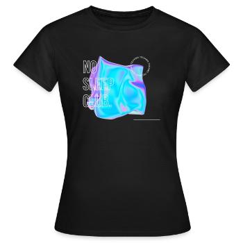 No Sleep Club. - Frauen T-Shirt - Schwarz - Vorne - AI Model Female 172 dark (172cm)