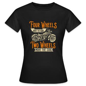 Motorrad Geschenk Zweiräder Motoren lustig - Frauen T-Shirt - Schwarz - Vorne - AI Model Female 172 dark (172cm)