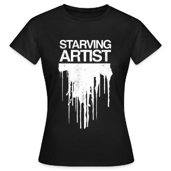 Artiste affamé - Lumineux - T-shirt Femme - noir - Devant - AI Model Female 172 dark (172cm)