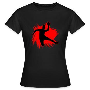 handball - T-shirt Femme - noir - Devant - AI Model Female 172 dark (172cm)