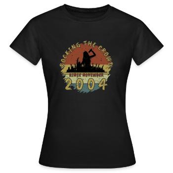 20th Birthday Rocking the crowd SNG 11/2004 - Women's T-Shirt - black - Front - AI Model Female 172 dark (172cm)