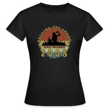 16th Birthday Rocking the crowd SNG 12/2008 - Women's T-Shirt - black - Front - AI Model Female 172 dark (172cm)