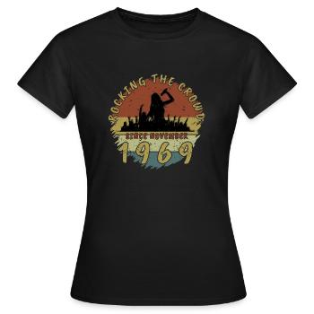 55th Birthday Rocking the crowd SNG 11/1969 - Women's T-Shirt - black - Front - AI Model Female 172 dark (172cm)