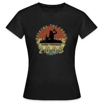 20th Birthday Rocking the crowd SNG 02/2005 - Women's T-Shirt - black - Front - AI Model Female 172 dark (172cm)