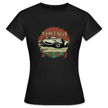 16. Geburtstag - Klassiker - Vintage since 05/2009 - Frauen T-Shirt - Schwarz - Vorne - AI Model Female 172 dark (172cm)