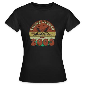 20th Birthday Living Legend since VIN 05/2005 - Women's T-Shirt - black - Front - AI Model Female 172 dark (172cm)