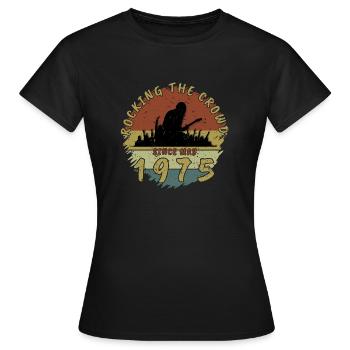 50. Geburtstag Rocking the crowd GIT 05/1975 - Frauen T-Shirt - Schwarz - Vorne - AI Model Female 172 dark (172cm)