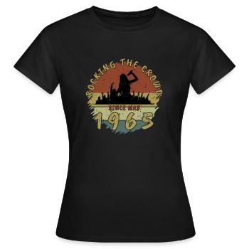60th Birthday Rocking the crowd SNG 05/1965 - Women's T-Shirt - black - Front - AI Model Female 172 dark (172cm)