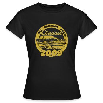 16. Geburtstag - Klassiker Musclecar 08/2009 - Frauen T-Shirt - Schwarz - Vorne - AI Model Female 172 dark (172cm)