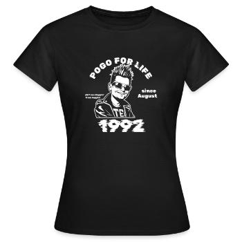 33. Anniversaire Pogo pour la vie depuis 08/1992 - T-shirt Femme - noir - Devant - AI Model Female 172 dark (172cm)