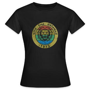 50. Geburtstag Secoue la foule depuis 09/1975 - T-shirt Femme - noir - Devant - AI Model Female 172 dark (172cm)