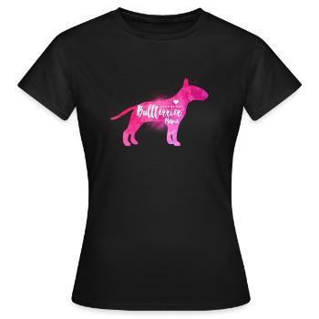 Liebende Bullterrier Mama - Frauen T-Shirt - Schwarz - Vorne - AI Model Female 172 dark (172cm)
