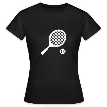 raquette de tennis - T-shirt Femme - noir - Devant - AI Model Female 172 dark (172cm)