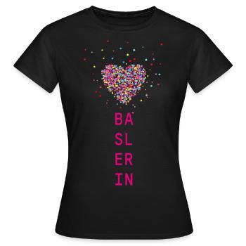 Baslerin - Frauen T-Shirt - Schwarz - Vorne - AI Model Female 172 dark (172cm)