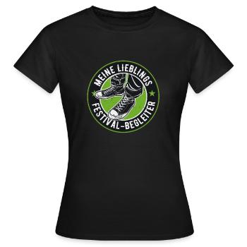 MEIN LIEBLINGS FESTIVAL BEGLEITER - Frauen T-Shirt - Schwarz - Vorne - AI Model Female 172 dark (172cm)