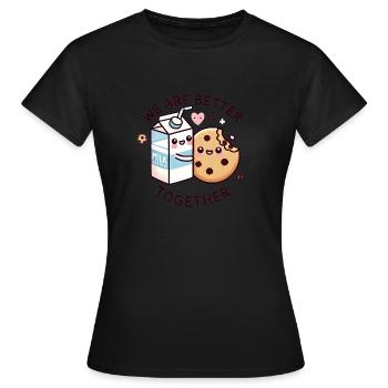 Better Together - Frauen T-Shirt - Schwarz - Vorne - AI Model Female 172 dark (172cm)