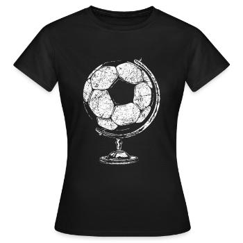 Football Mondial Vintage Footballer - T-shirt Femme - noir - Devant - AI Model Female 172 dark (172cm)