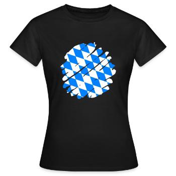 Drapeau bavarois d’occasion Look Drapeau bavarois Vintage - T-shirt Femme - noir - Devant - AI Model Female 172 dark (172cm)